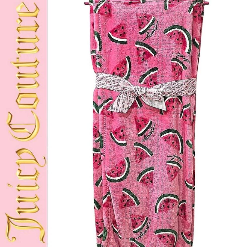 Juicy Couture Home Watermelon Print Plush Throw Blanket